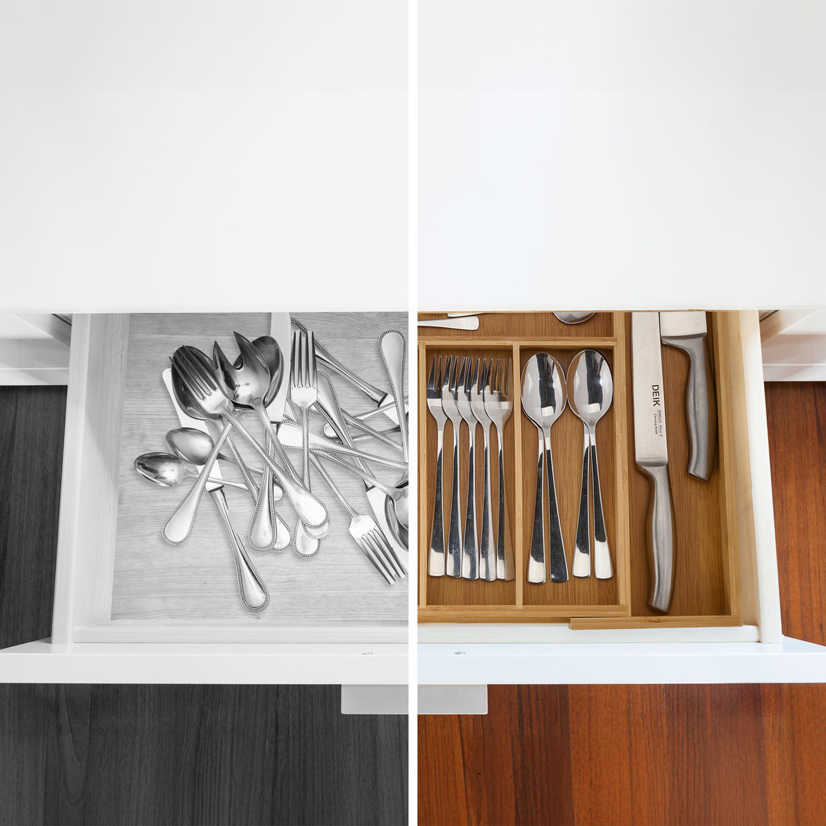 BESTECKKASTEN - Hellbraun, Holz/Holzwerkstoff (48/5/46cm) - Relaxdays