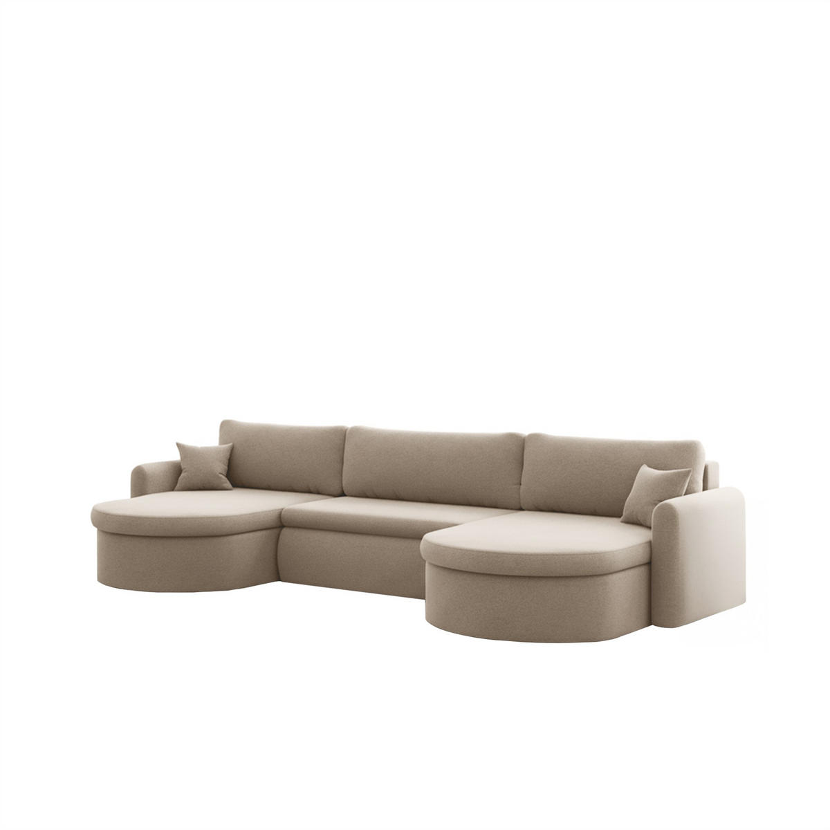 WOHNLANDSCHAFT Feliz In Faro - Hellblau, Holzwerkstoff/Textil (350/83/160cm) - Fun Möbel