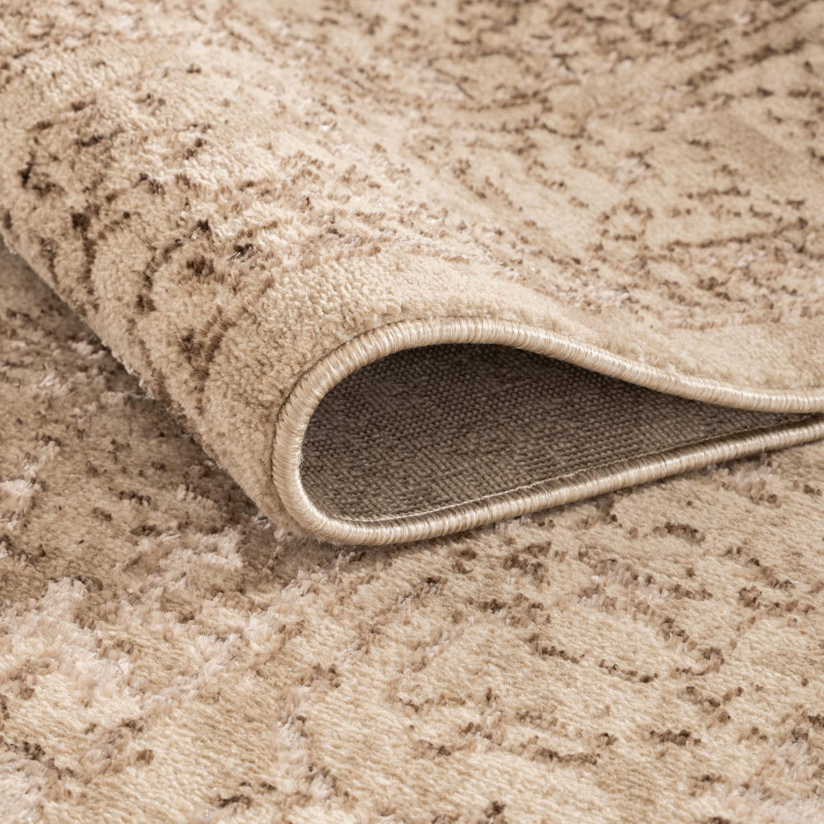 TEPPICH Kurzflor Orientalisch Wohnzimmer Beige Läufer 80x150 - Beige, Textil (80/150cm) - KADIMA DESIGN