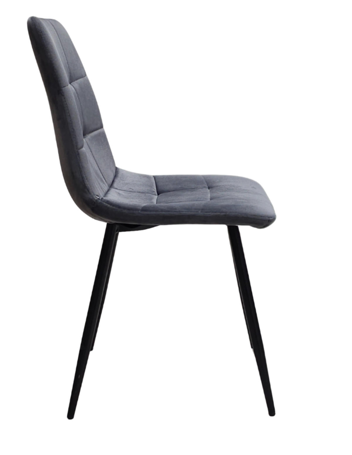ESSZIMMERSTÜHLE, 4er-Set, gepolstert, Samt, Metallgestell, 41/46/86cm - Dunkelgrau/Grau, Holzwerkstoff/Textil (46/86/41cm) - Skraut Home