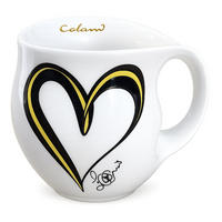 KAFFEEBECHER Heart yellow / black - Multicolor, Keramik (0.28L) - Luigi Colani Porzellan