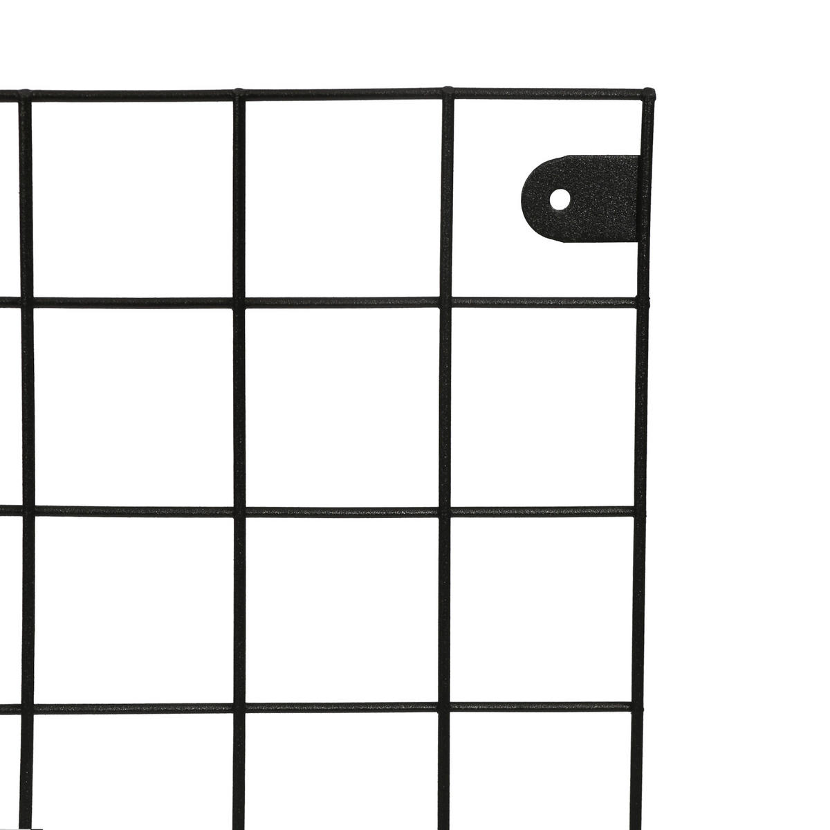 STĚNOVÁ MŘÍŽKA Sæby - černá, kov (75/0.5/55cm) - [en.casa]