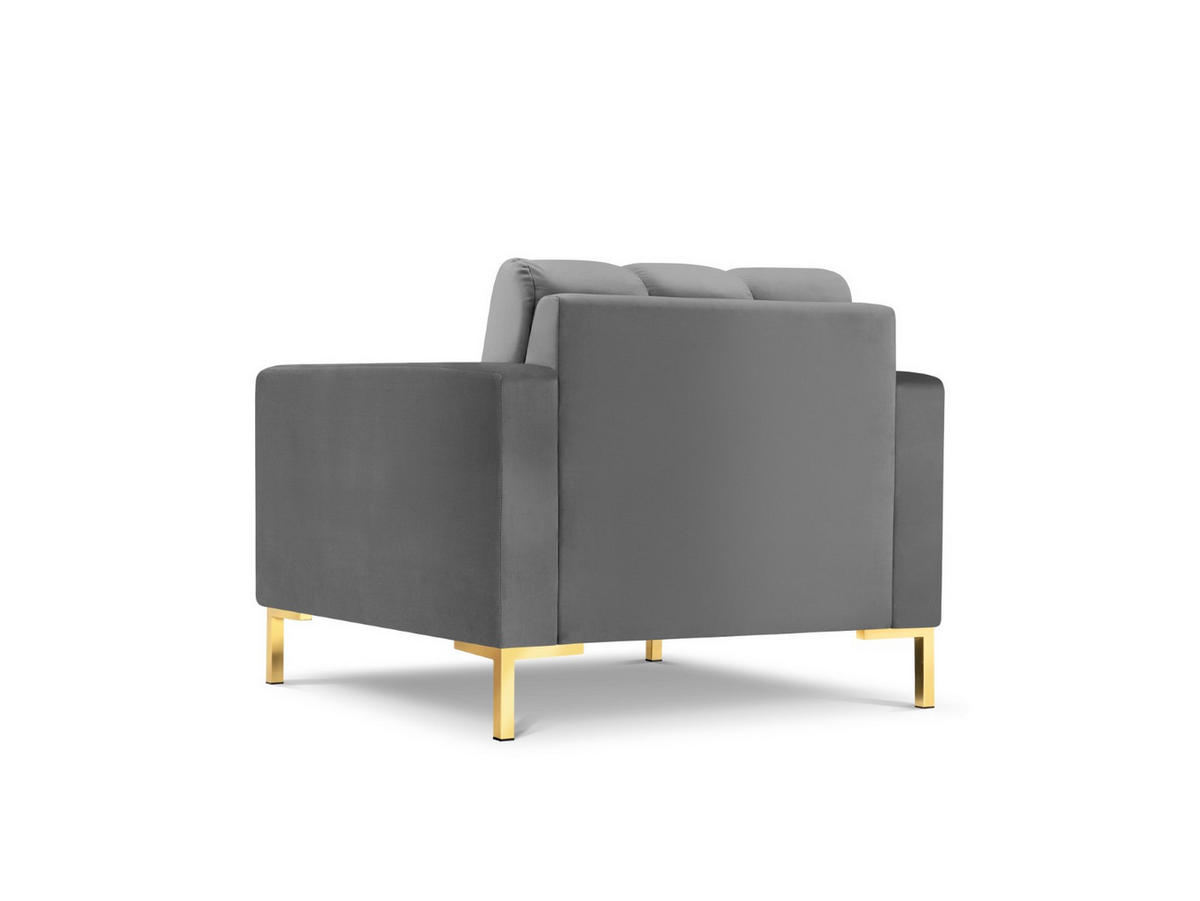 SESSEL Mamaia aus Samt hellgrau - Hellgrau, Textil (92/75/87cm) - Micadoni