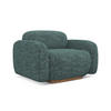 SESSEL Strukturstoff Stoff Blau - Blau/Blaugrau, Holz/Textil (110/73/95cm) - Makamii