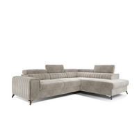 ECKSOFA - OLIVIER (Rechts, Hellbeige) - Creme, Textil (275/205cm) - Möblo