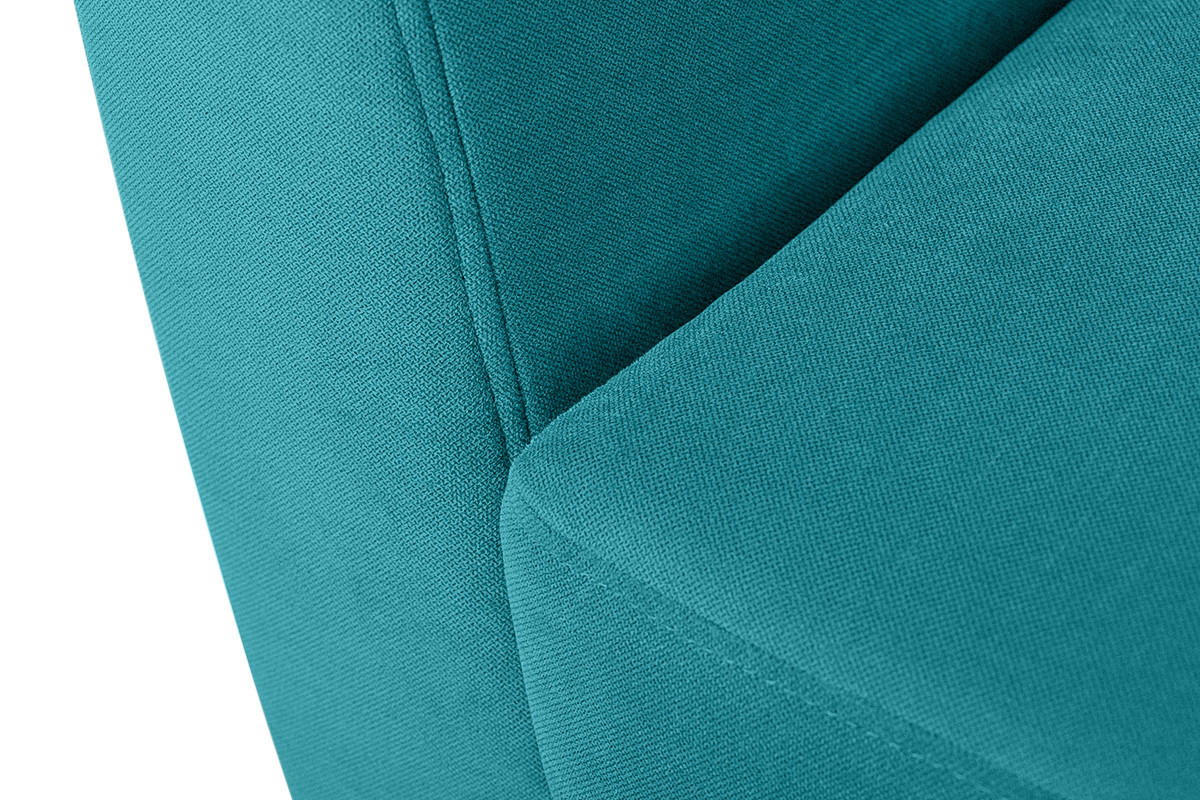 SESSEL TAGIO Massivholz-Beine, blau - Türkis/Braun, Buchenholz/Textil (86/80/88cm) - KONSIMO®