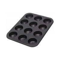 MUFFINFORM Schwarz 35/26,5/3 cm 7838 - Schwarz, Metall (26.5/3/35cm) - Kinghoff 