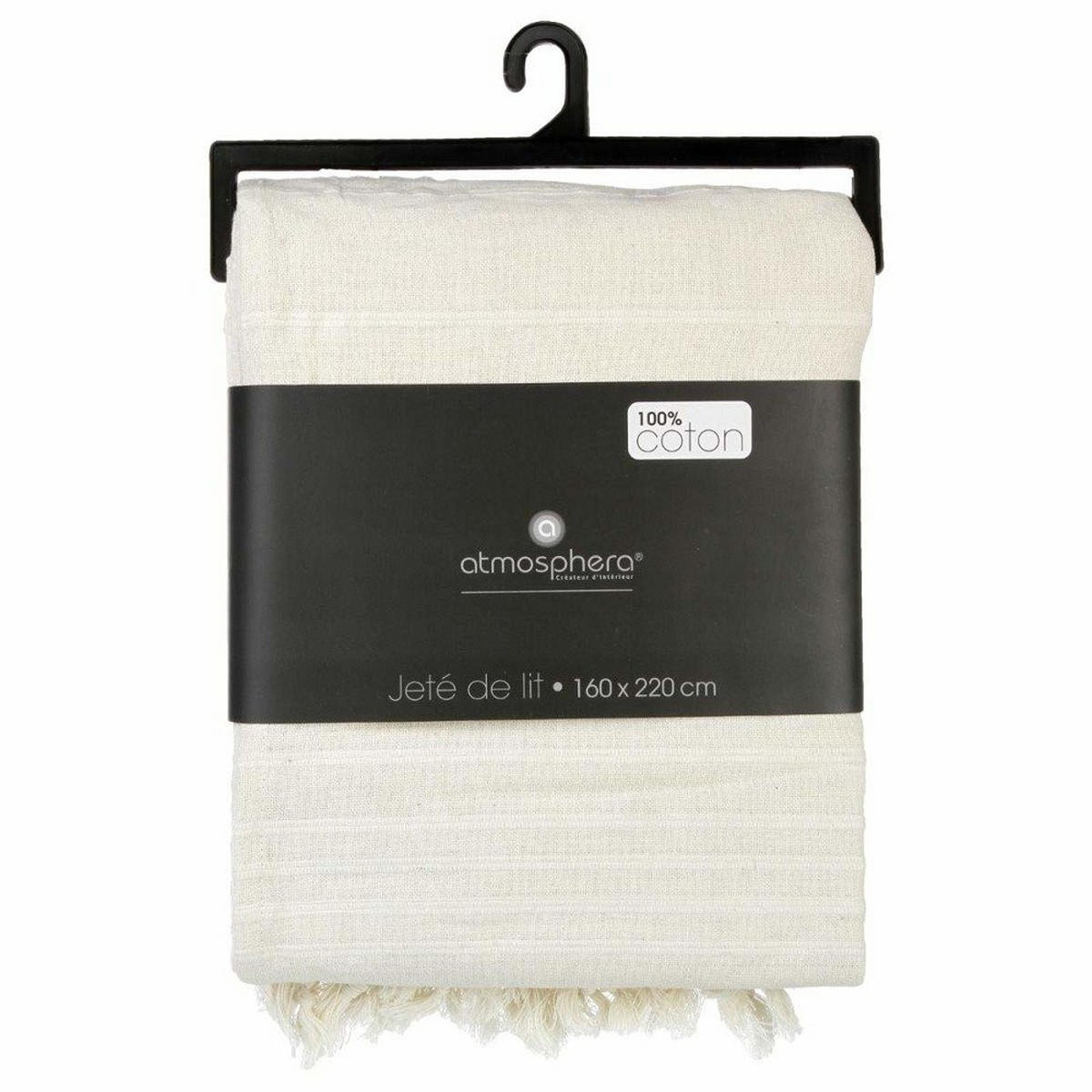 TAGESDECKE 220/160 cm - Ecru, Naturmaterialien (160/220cm) - Atmosphera Createur d´interieur