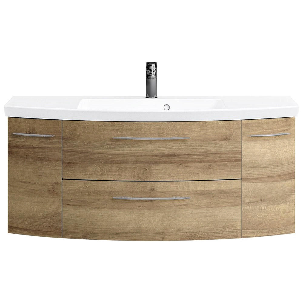WASCHTISCH Cervia-66 - Braun, Holzwerkstoff (121/48/51cm) - Lomado