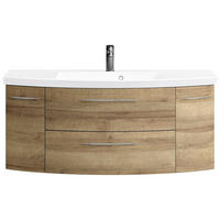 WASCHTISCH Cervia-66 - Braun, Holzwerkstoff (121/48/51cm) - Lomado