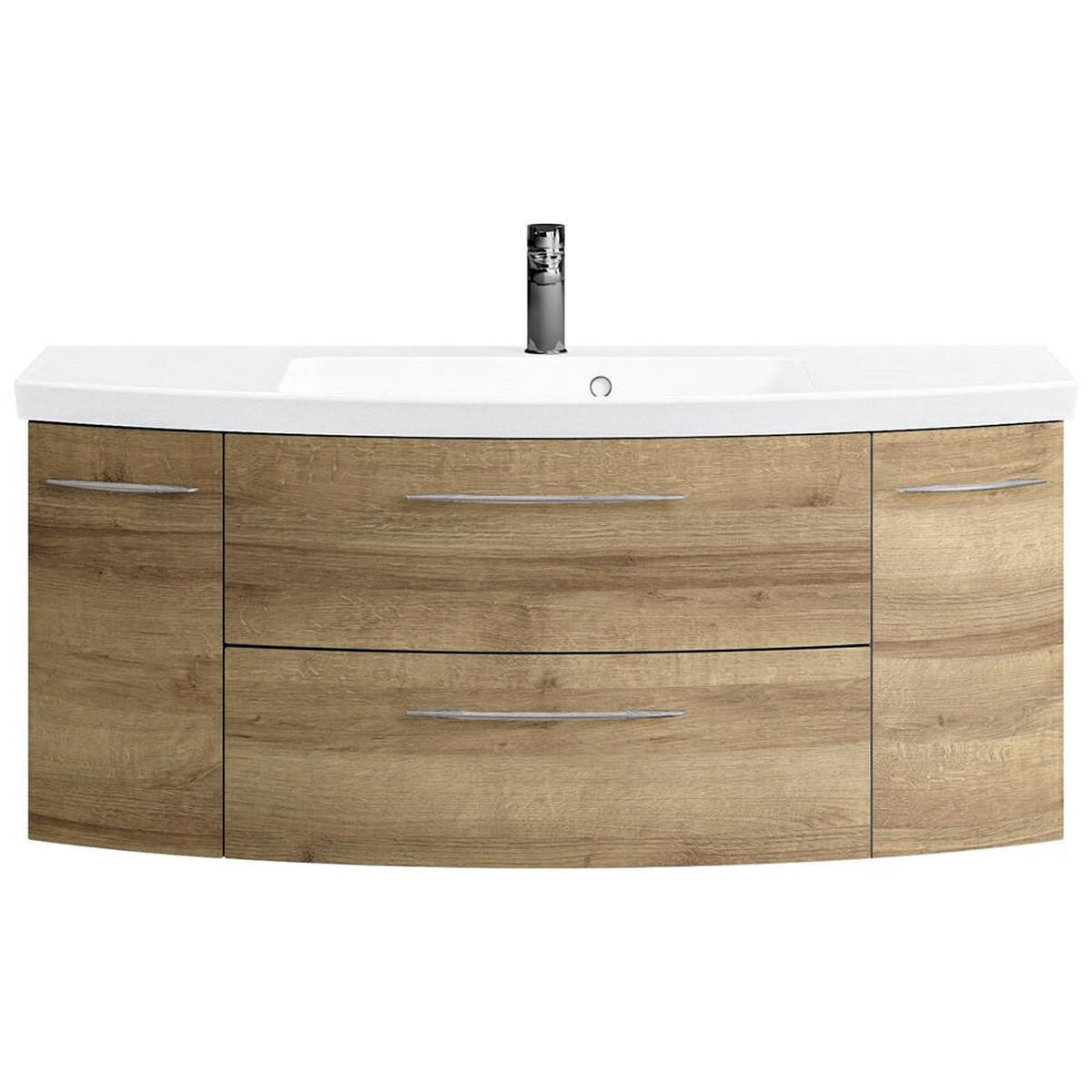 WASCHTISCH Cervia-66 - Braun, Holzwerkstoff (121/48/51cm) - Lomado