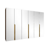 DREHTÜRENSCHRANK Mila III 300 - Goldfarben/Nussbaumfarben, Holzwerkstoff/Kunststoff (300/202/52cm) - MIRJAN24