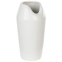 DEKOVASE Steinzeug weiß Apamea - Weiß, Stein (33cm) - Beliani