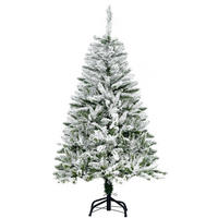 WEIHNACHTSBAUM DE-41530 Schnee-Effekt Grün/Weiß - Weiß/Grün, Kunststoff (120cm) - ComfortXL