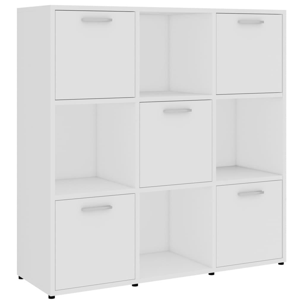 BÜCHERREGAL Weiß 90x30x90 cm Holzwerkstoff - Weiß, Holzwerkstoff (90/90/30cm) - furnicato