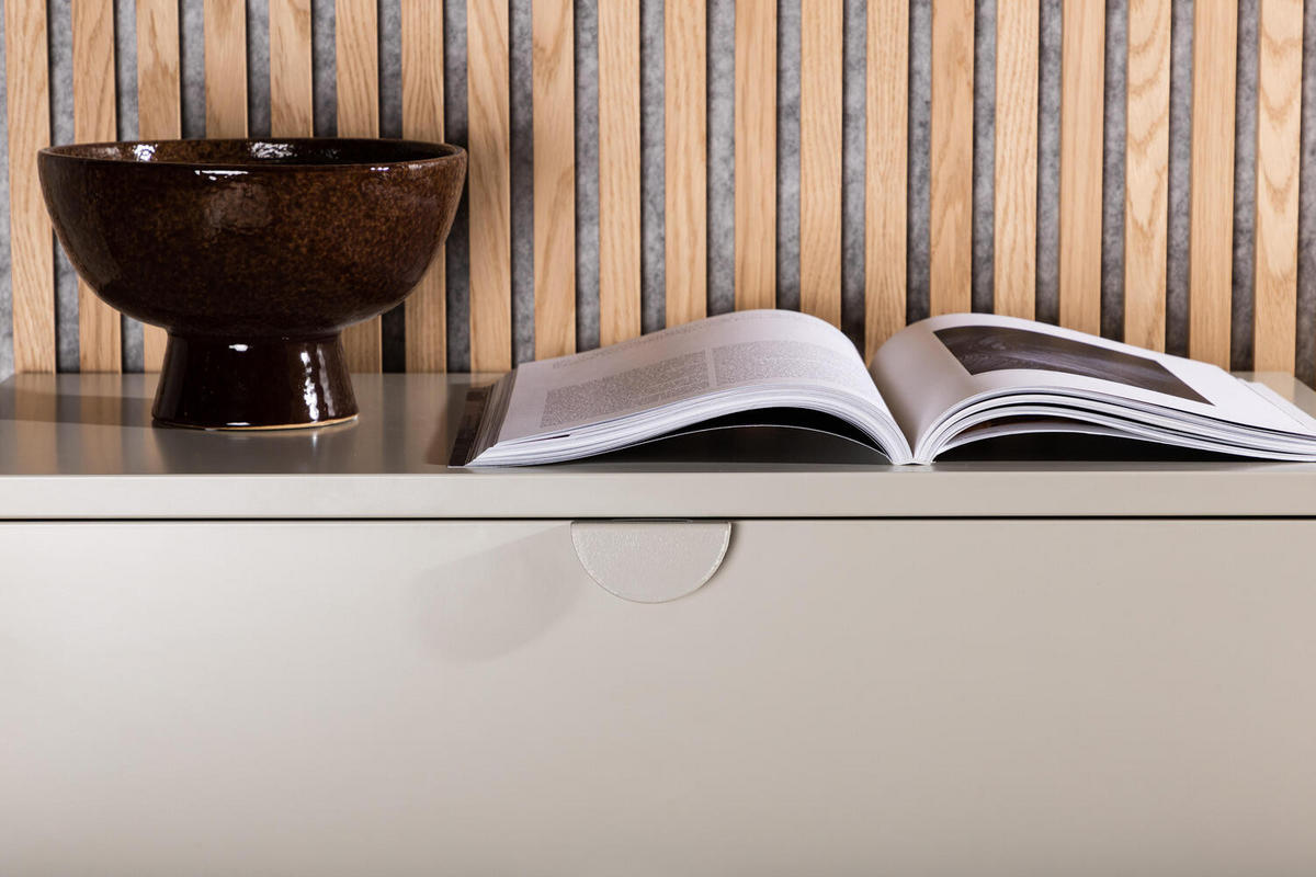 KOMMODE Piru - Beige, Metall (78/98/40cm) - kommodly