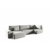 WOHNLANDSCHAFT Arona Xl - Hellgrau, Holzwerkstoff/Textil (148/70/397cm) - Fun Möbel