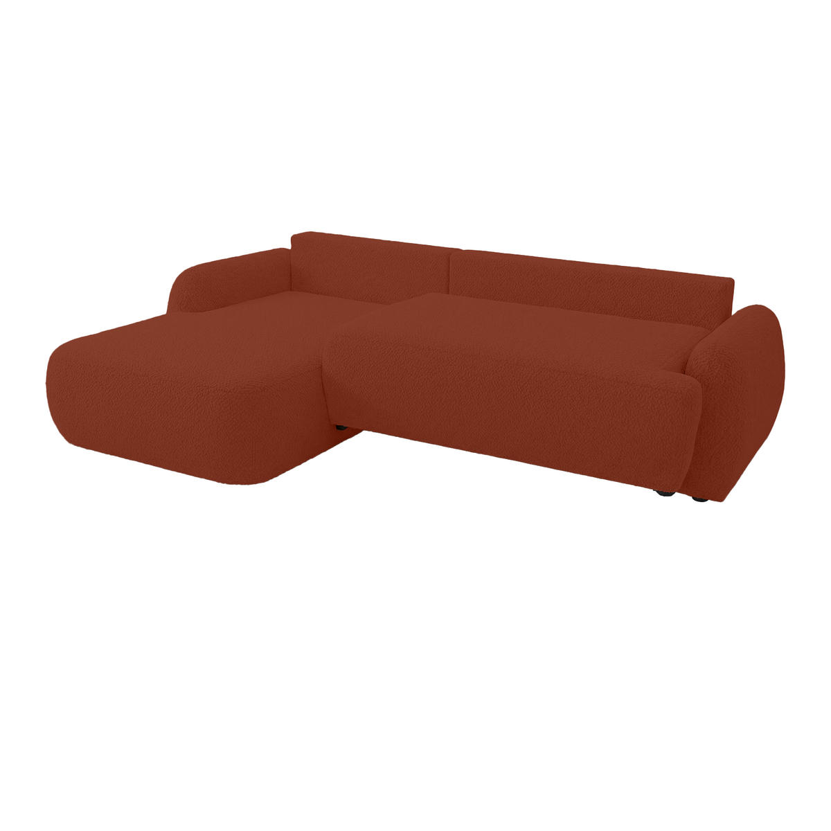 ECKSOFA MUNDUK II mit Schlaffunktion, Dunkelorange - Dunkelorange, Textil (260/184cm) - Fedve
