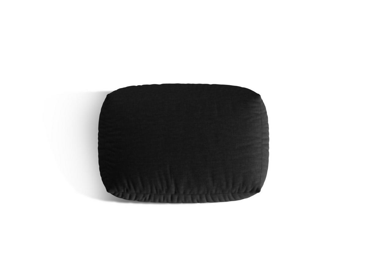 POUF Martina aus strukturiertem Stoff schwarz - Schwarz, Textil (65/44/95cm) - Micadoni