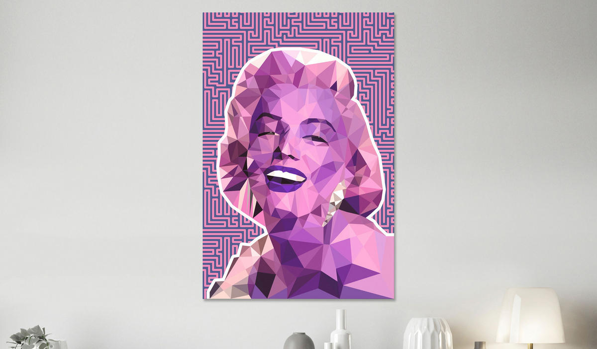 KUNSTDRUCK Rosa 80/120 cm - Pink/Weiß, Textil (80/120cm) - KUNSTLOFT