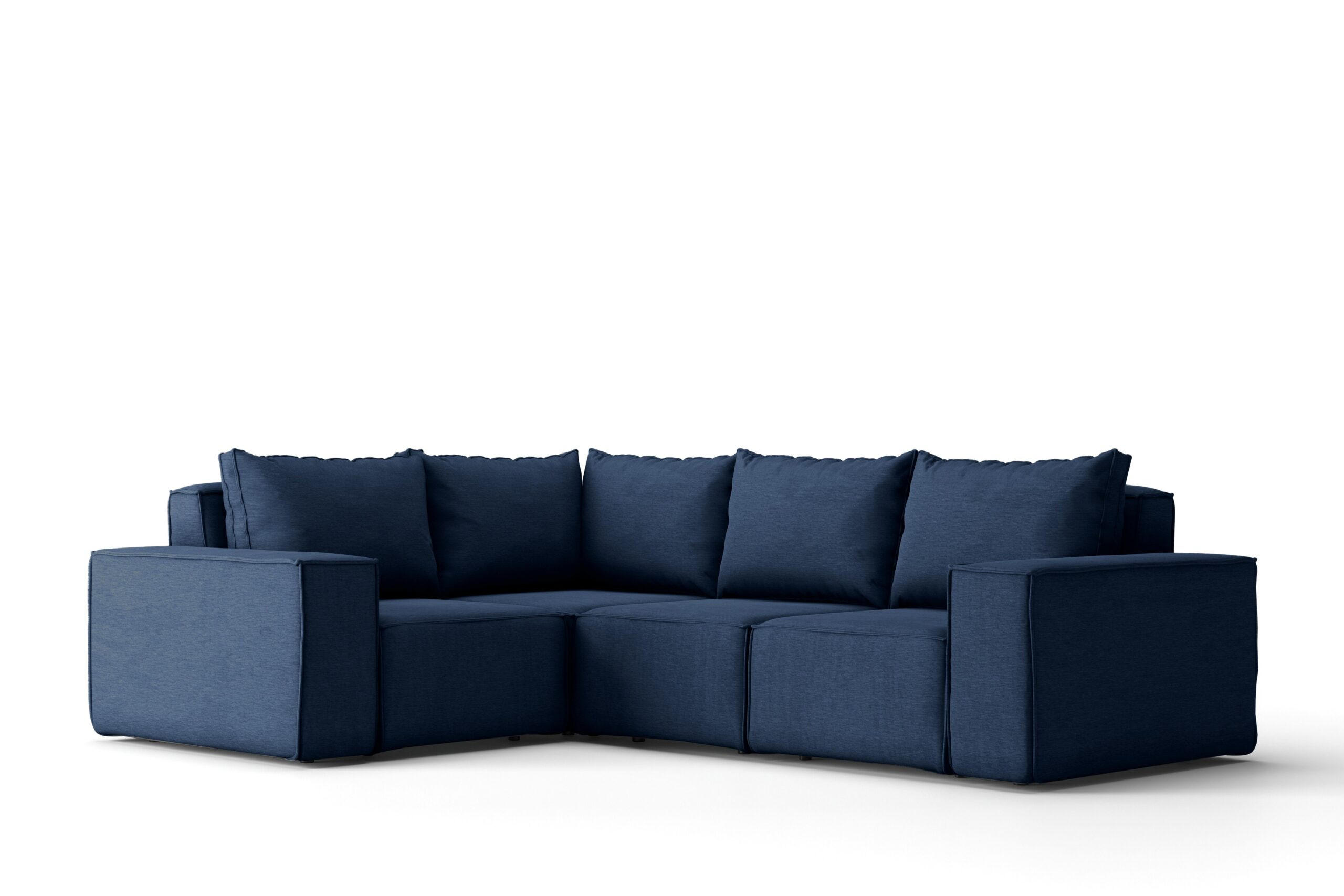 GARTENECKSOFA Für Den Garten SONNE Marineblau Rechts - Blau, Holz (181/73/246cm) - Kaiser Möbel