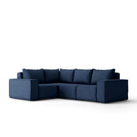 GARTENECKSOFA Für Den Garten SONNE Marineblau Rechts - Blau, Holz (181/73/246cm) - Kaiser Möbel