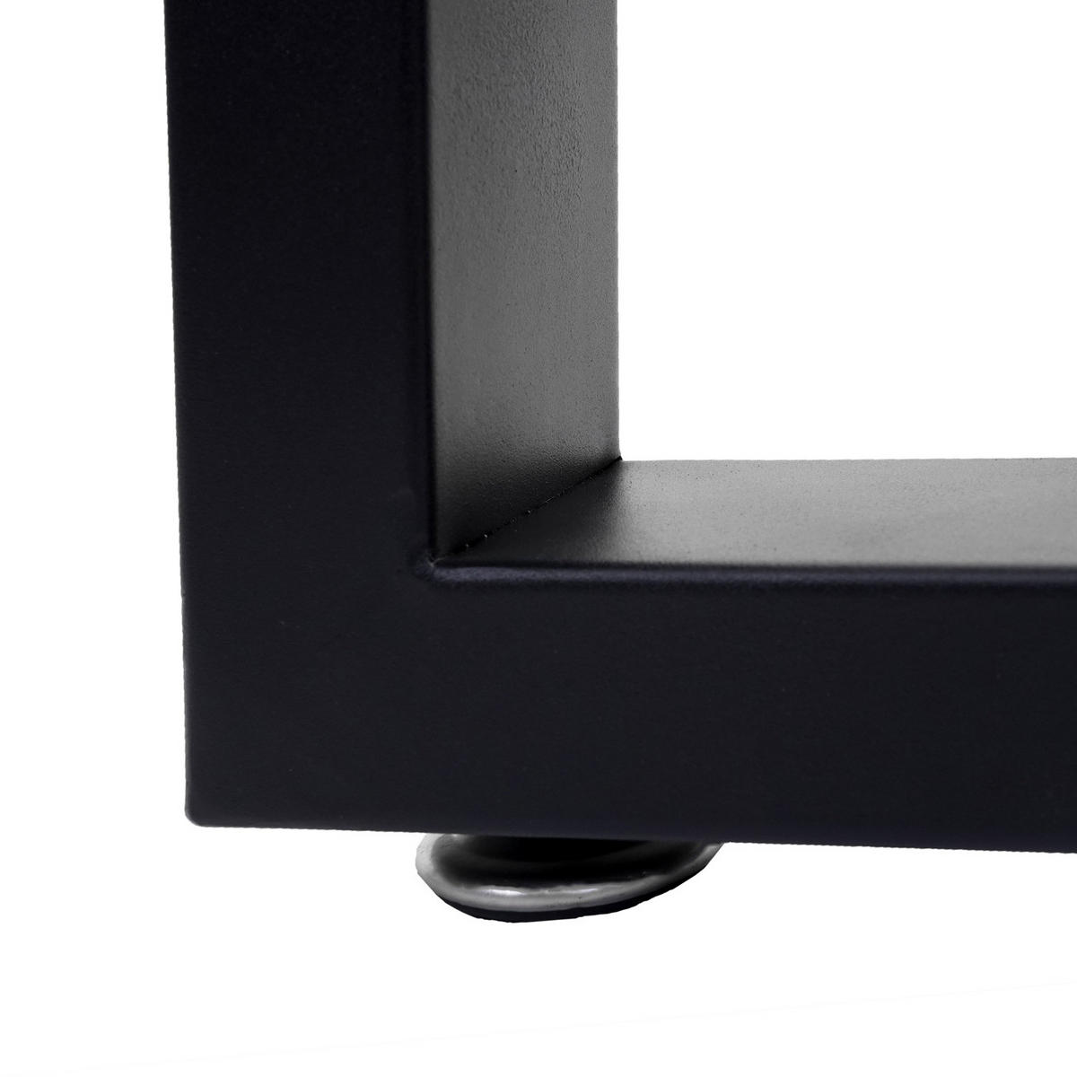 TISCHBEIN Schwarz 2er-Set - Schwarz, Metall (40/37/8cm) - MCW