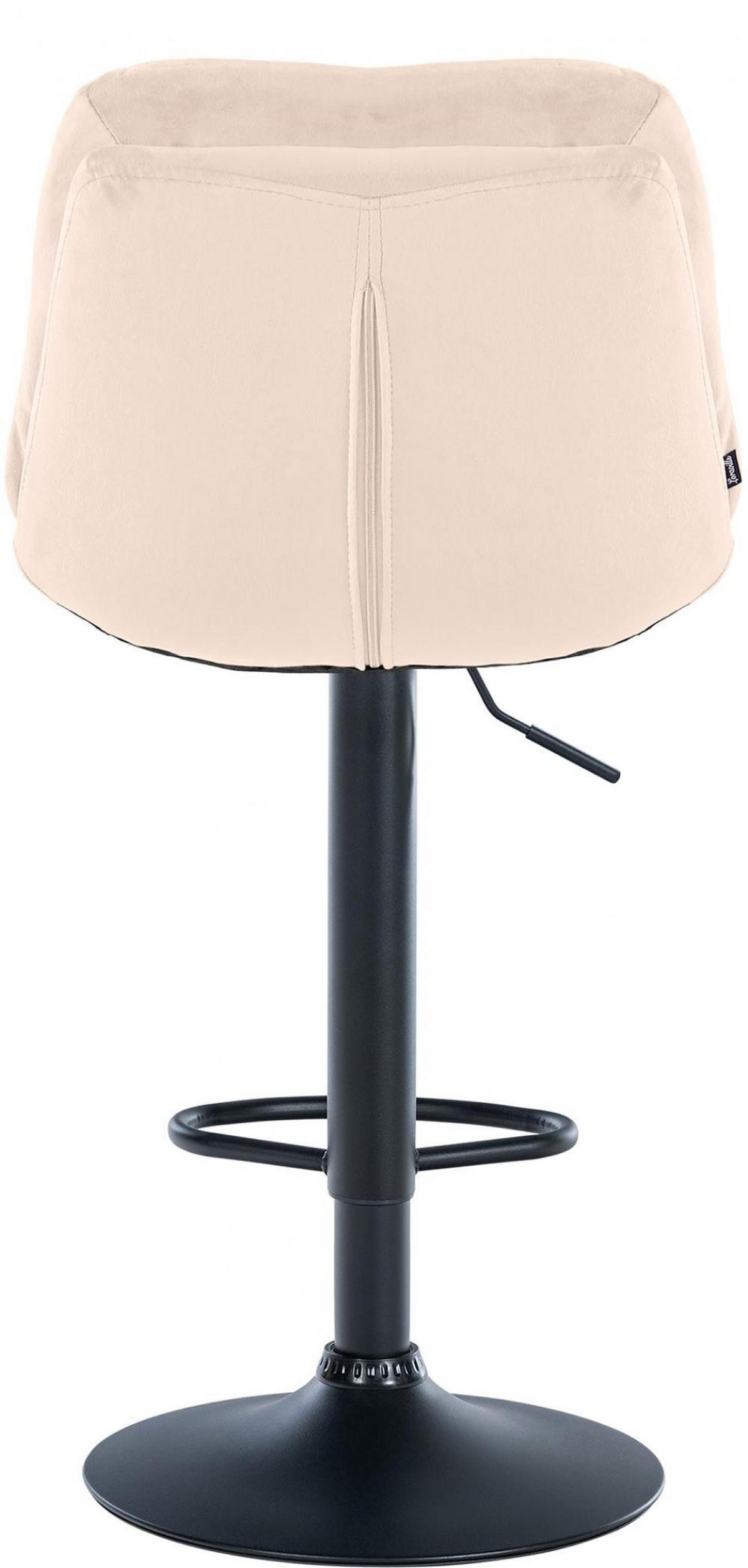 BARHOCKER Samt creme - Creme/Schwarz, Textil (46/94/54cm) - CLP