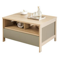 COUCHTISCH Salbei, Eiche, Beistelltisch skandinavisch 80 x 60 cm, Soft-Close - Eichefarben/Salbeigrün, Holzwerkstoff/Metall (46/60/80cm) - Furn.Design