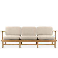GARTENSOFA ATREDA 3-Sitzer - Creme, Holz/Textil (230/74/80cm) - KONSIMO®