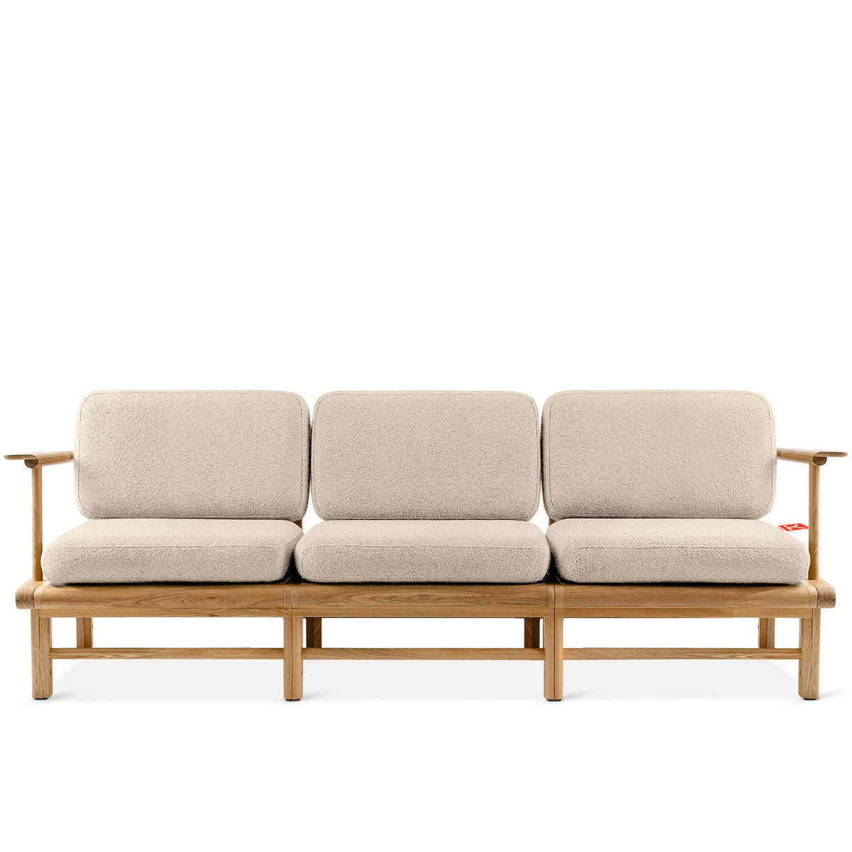 GARTENSOFA ATREDA 3-Sitzer - Creme, Holz/Textil (230/74/80cm) - KONSIMO®
