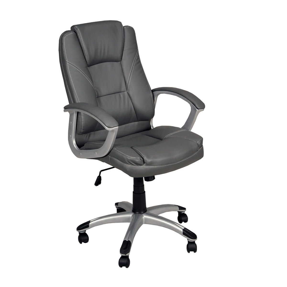 BÜROSTÜHL BOSS, CHEFSESSEL - Grau, Kunststoff (66/117/69cm) - Weber Industries