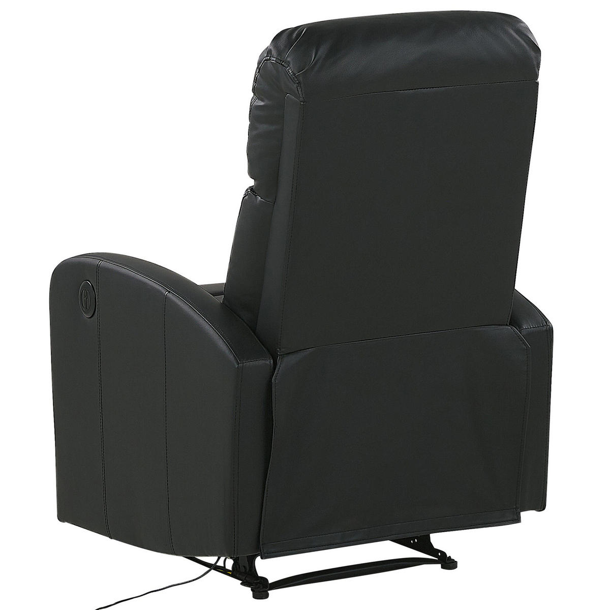 SESSEL Kunstleder Schwarz Virrat - Schwarz, Textil/Metall (65/102/91cm) - Beliani