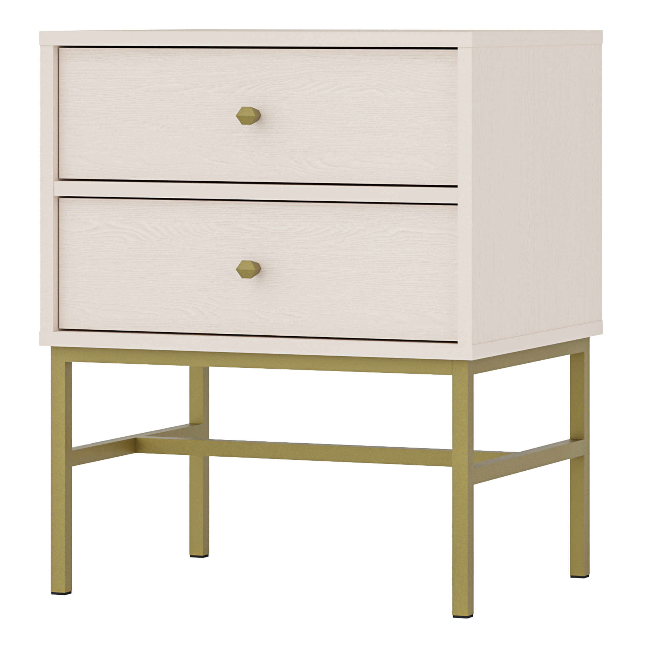 NACHTTISCH TORINO 51,8/62,5/40,8 cm Beige - Beige, Holzwerkstoff (51.8/62.5/40.8cm) - MASSENO
