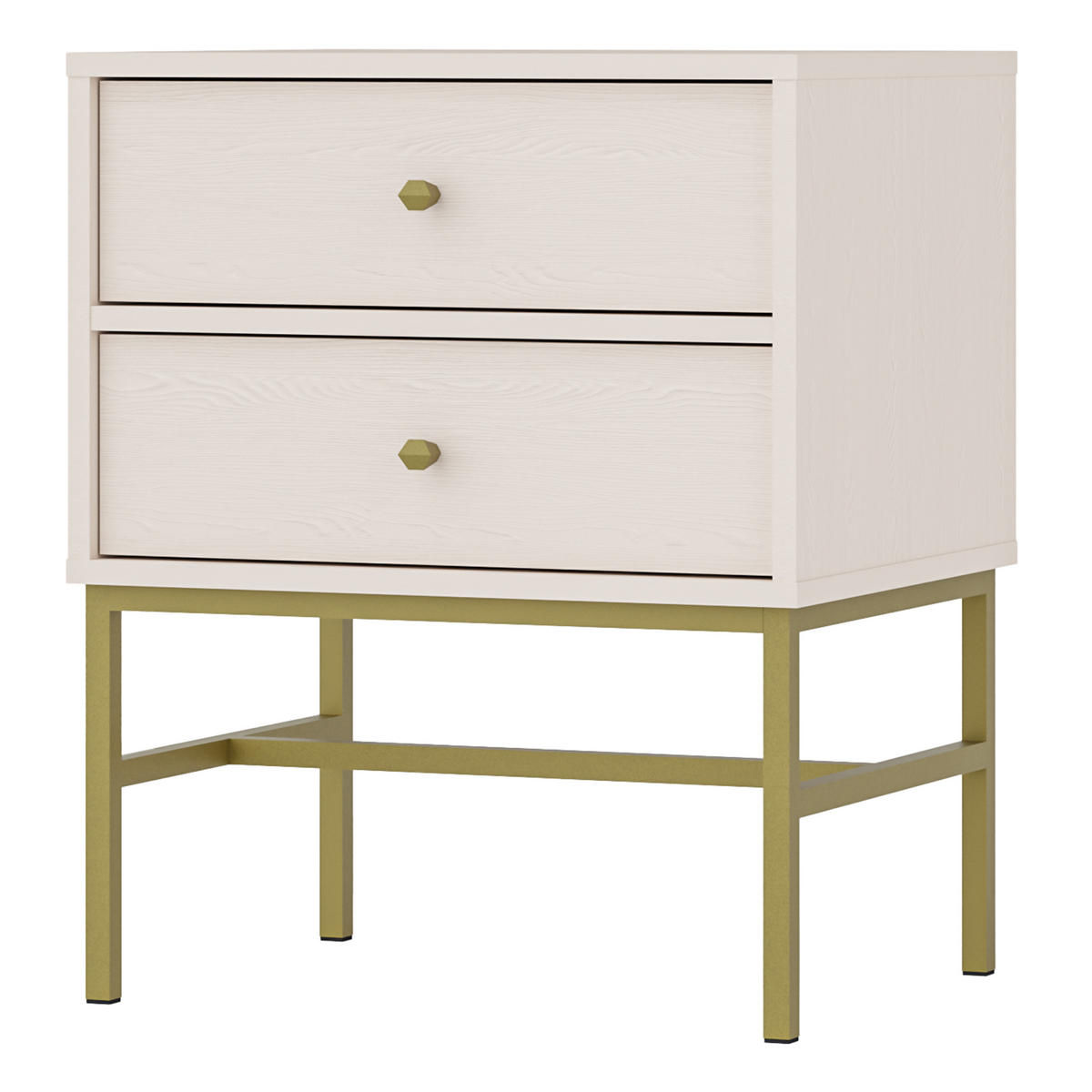 NACHTTISCH TORINO 51,8/62,5/40,8 cm Beige - Beige, Holzwerkstoff (51.8/62.5/40.8cm) - MASSENO