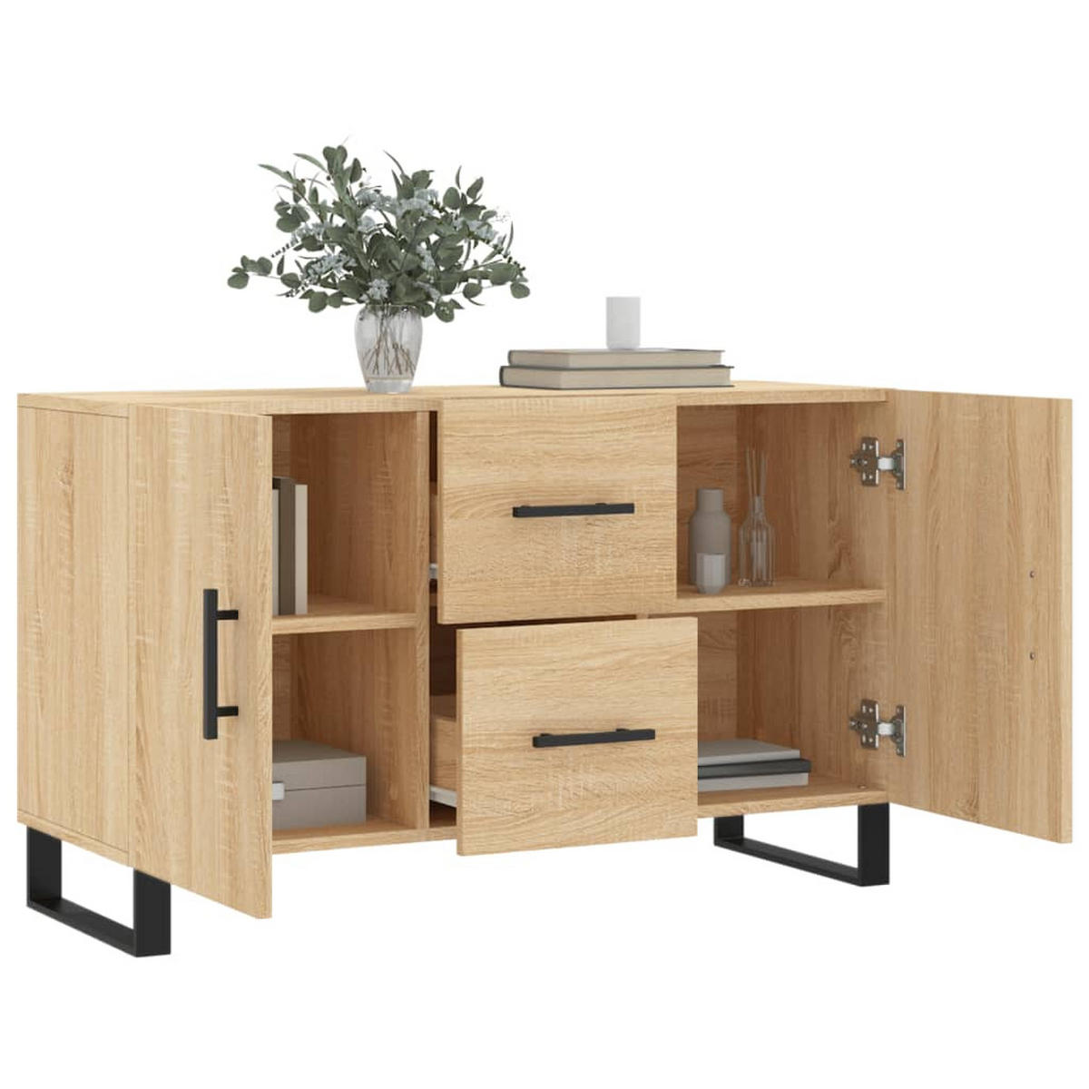 SIDEBOARD Stanley 100/36/60 cm - Braun, Holzwerkstoff (100/60/36cm) - Nettlife