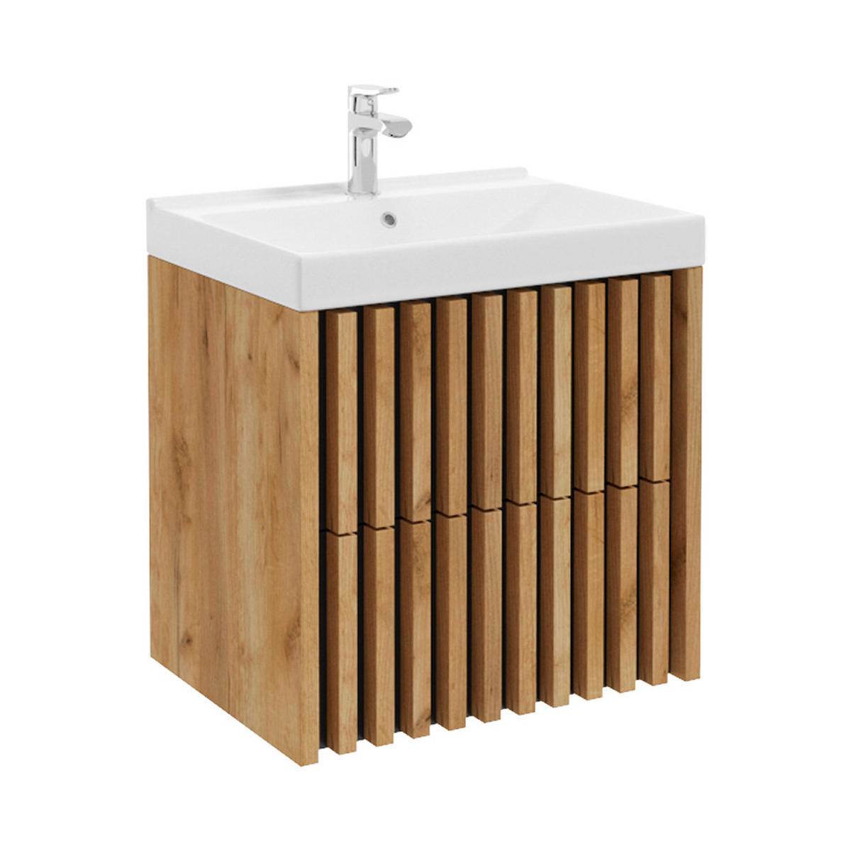 WASCHTISCH Lucca-107 - Braun, Holzwerkstoff (61/63/46cm) - Lomado