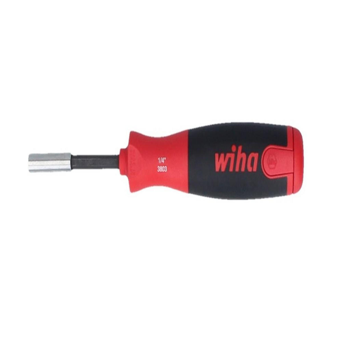 WIHA LiftUp Schraubendreher mit 6 Bit Magazin 1/4" 70 mm magnetisch ( 3803-01022 38590 ) - Multicolor, Kunststoff (22/4/4cm) - Wiha