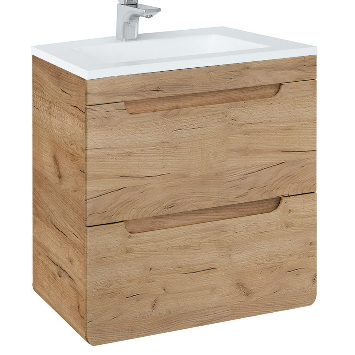 WASCHTISCH Luton-56 - Braun, Holzwerkstoff (61/61/46cm) - Lomado