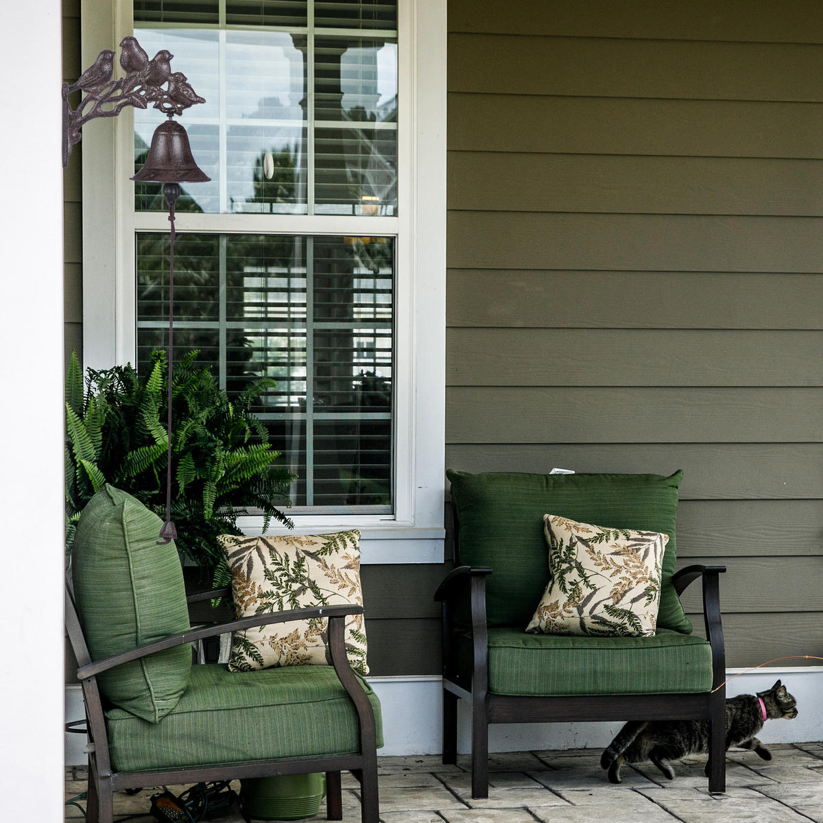 TÜRGLOCKE - Dunkelbraun, Metall (10/17/17cm) - Relaxdays