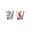 KINDERBECHER Bambini Einhorn & Flamingo 215 ml 2er Set - Pink/Weiß, Glas (0.215L) - Leonardo Living