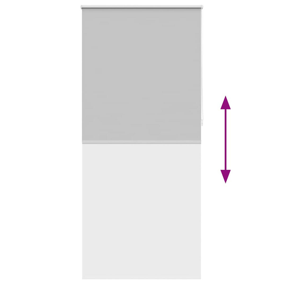 VERDUNKELUNGSROLLO 104,4/230 cm Stoffbreite 100 cm aus Polyester Grau - Grau, Textil (100/1/230cm) - vidaXL