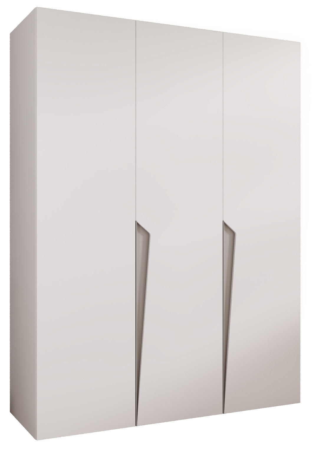 DREHTÜRENSCHRANK 202/150/52 3-türig - Beige/Weiß, Holz/Metall (150/202/52cm) - Abiks Möbel