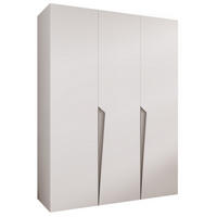 DREHTÜRENSCHRANK 202/150/52 3-türig - Beige/Weiß, Holz/Metall (150/202/52cm) - Abiks Möbel