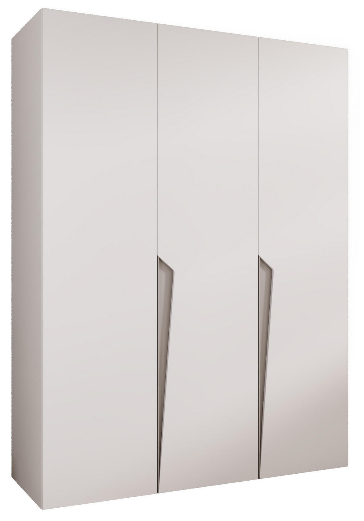 DREHTÜRENSCHRANK 202/150/52 3-türig - Beige/Weiß, Holz/Metall (150/202/52cm) - Abiks Möbel