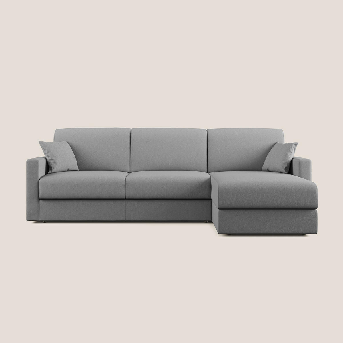 ECKSOFA RECHTS Chris - Grau, Textil (268/96cm) - Divani.store