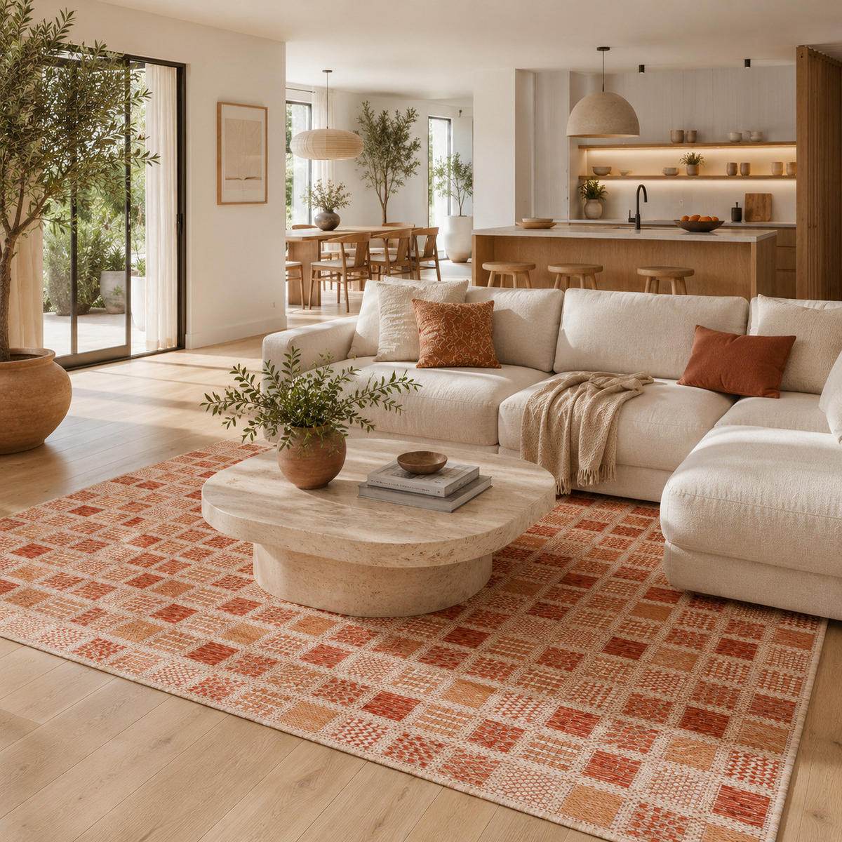 IN- UND OUTDOOR TEPPICH CARPETTO - Orange, Textil (133/190cm) - Pergamon