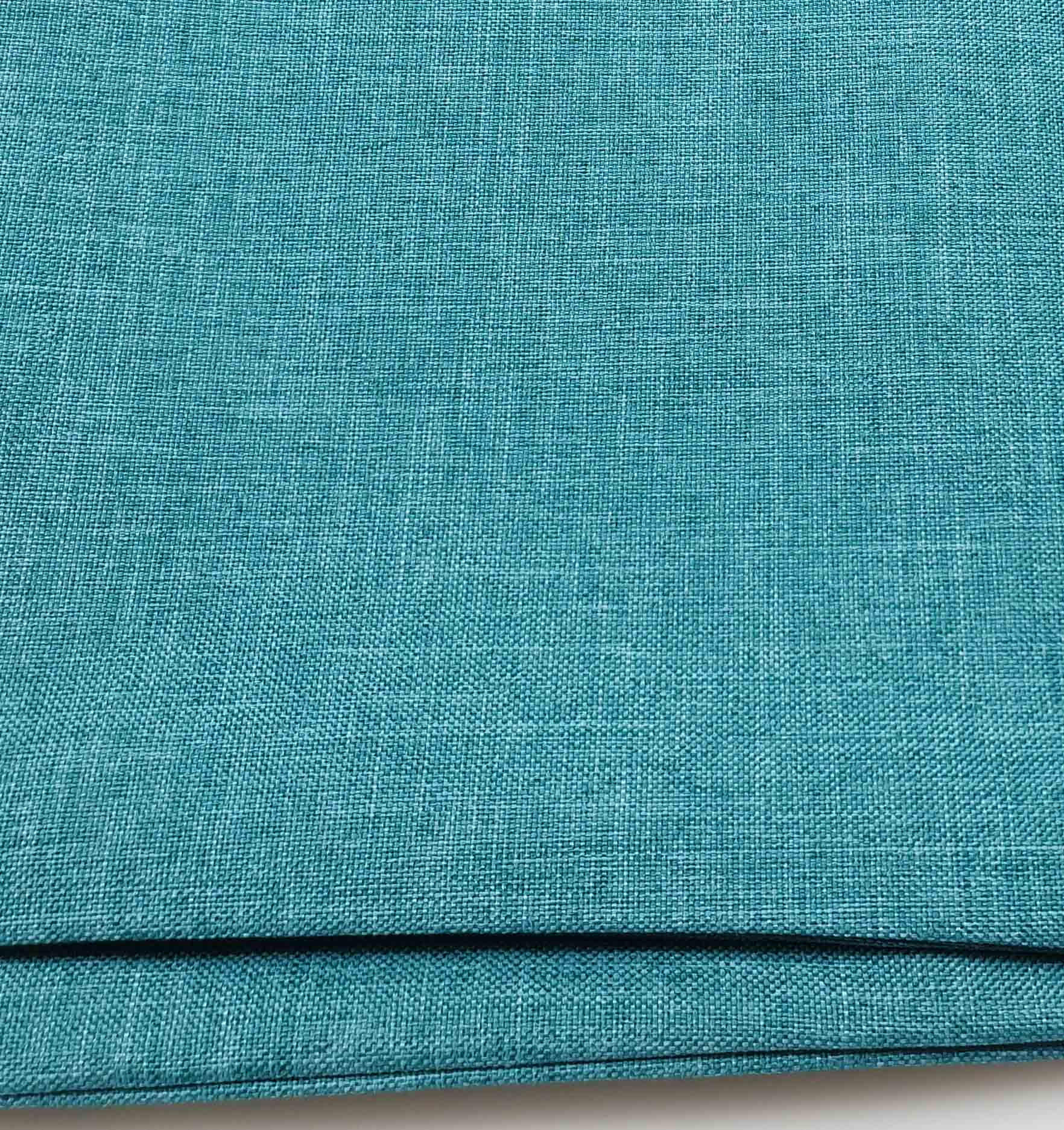 TISCHLÄUFER 40/100 cm Petrol Leinenoptik - Petrol, Textil (40/100cm) - TiborTex