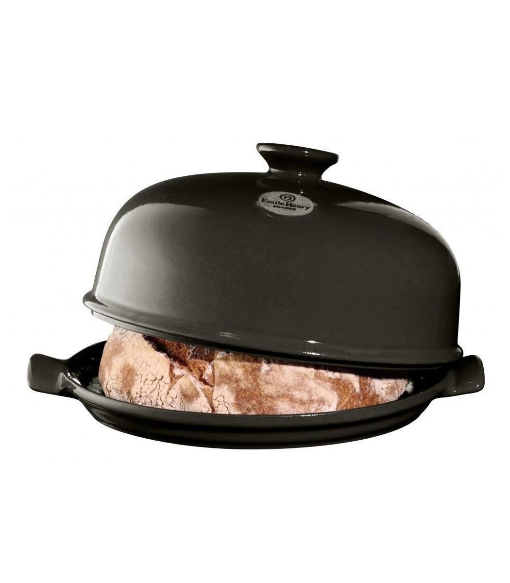 BROTBACKFORM Fusain - ø 28 cm / 4.5 Liter - Grau, Keramik (2/17/34cm) - Emile Henry