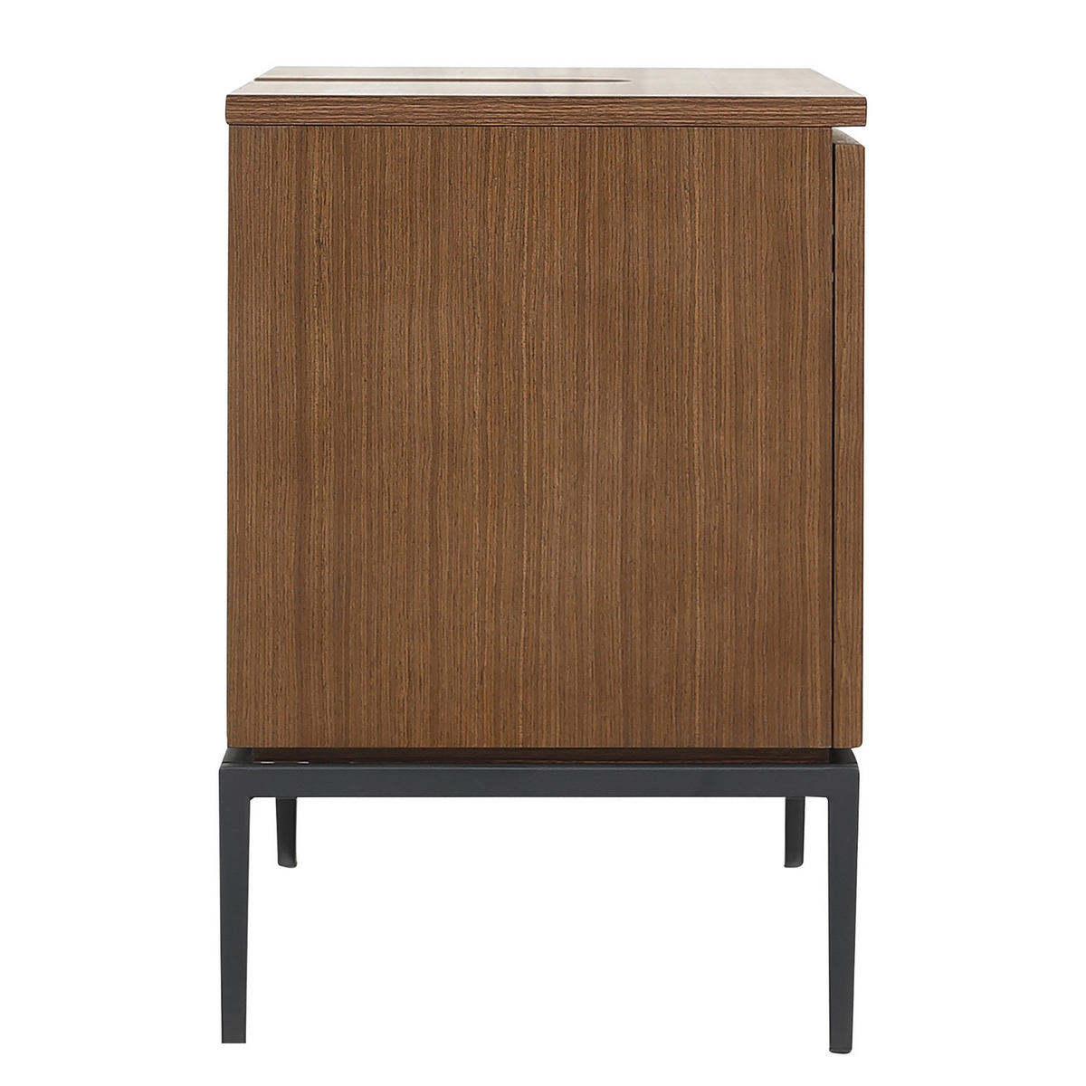 WASCHBECKENUNTERSCHRANK - Walnussfarben, Holzwerkstoff/Metall (80/60/40cm) - home24